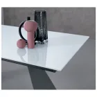 Udtræksbord med sideforlængelse i mælkeglas - Aperol Viadurini