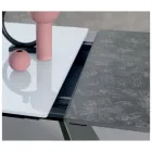 Udtræksbord med sideforlængelse i mælkeglas - Aperol Viadurini