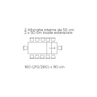 Udtrækkeligt bord med synkroniseret sideåbning Lavet i Italien - Briller Viadurini