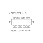 Udtrækkeligt bord med uregelmæssig afbarket kant lavet i Italien - briller Viadurini