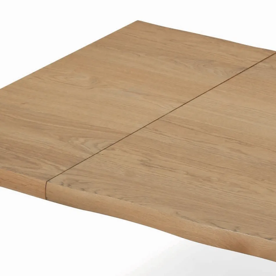 Udtrækkeligt bord med uregelmæssig afbarket kant lavet i Italien - briller Viadurini