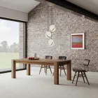 Udtrækkeligt bord med finerede ben og top lavet i Italien - Tash Viadurini