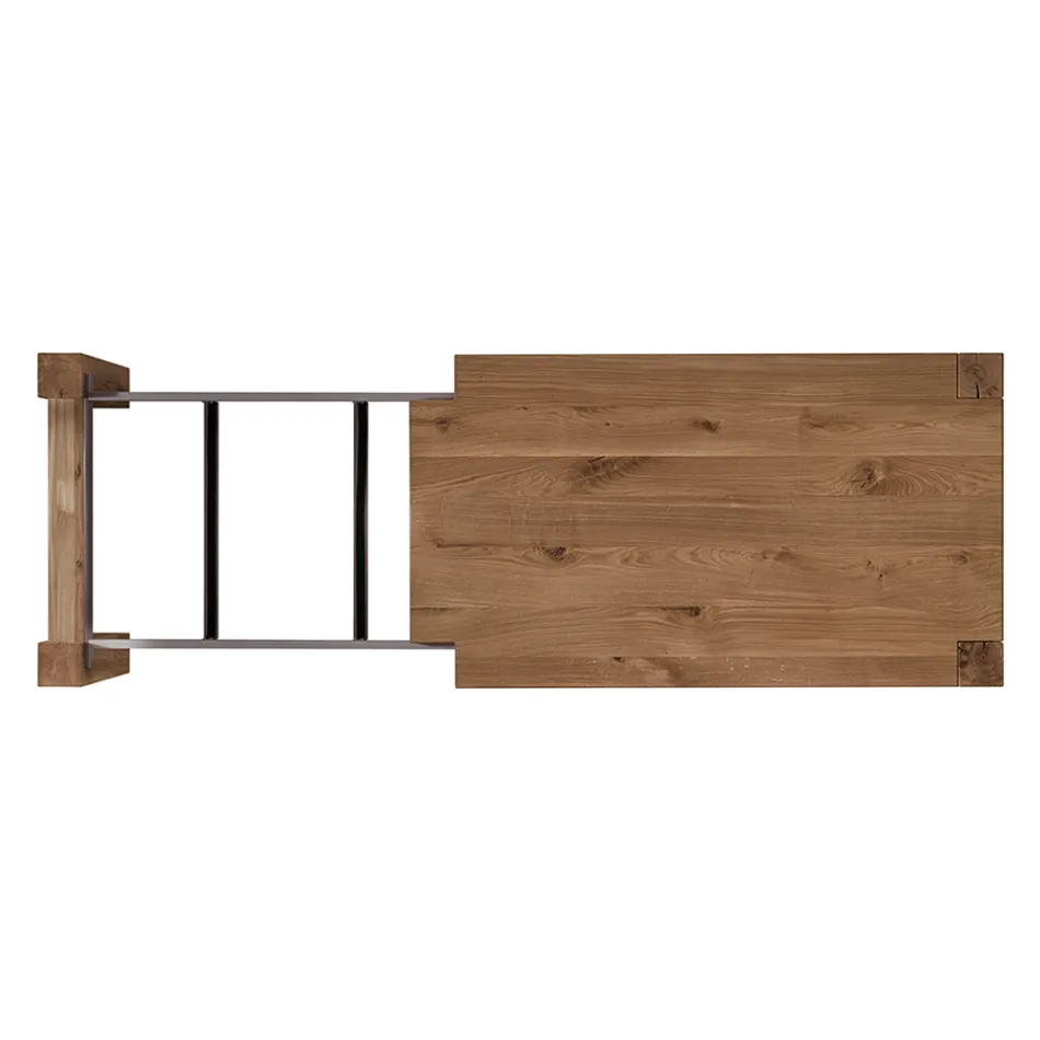 Udtrækkeligt bord med finerede ben og top lavet i Italien - Tash Viadurini