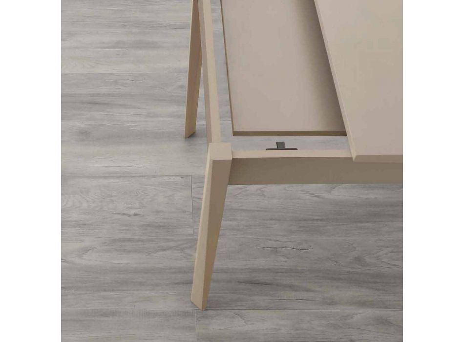 Empoli udtrækkeligt bord med ben i massivt træ, moderne design Viadurini