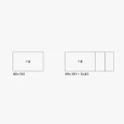 Udtrækkeligt bord med hvide metalben og melaminplade - Shaila Viadurini