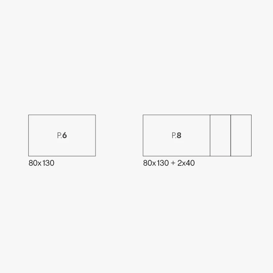 Udtrækkeligt bord med hvide metalben og melaminplade - Shaila Viadurini