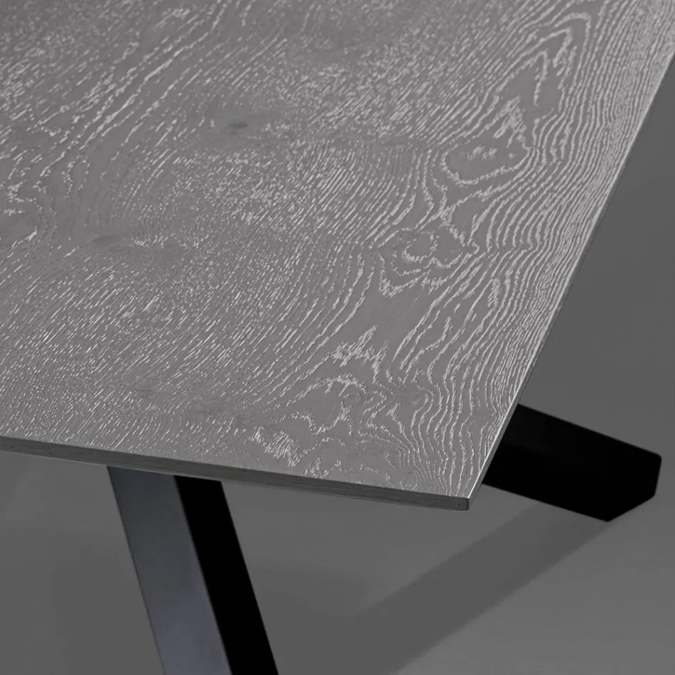 Udtrækkeligt bord med S70 ben lavet i Italien - Sagi Viadurini