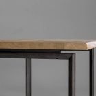 Udtrækkeligt bord med afbarket top og kant lavet i Italien - Aravis Viadurini