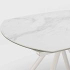 Udvideligt bord med keramiske top og metalben, Lozzolo Viadurini