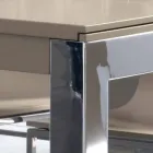 Udvideligt bord med Tanganika valnødstræ og metalben - Ketla Viadurini