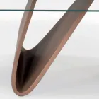 Udtrækkeligt bord med glasplade lavet i Italien - Equatore Viadurini