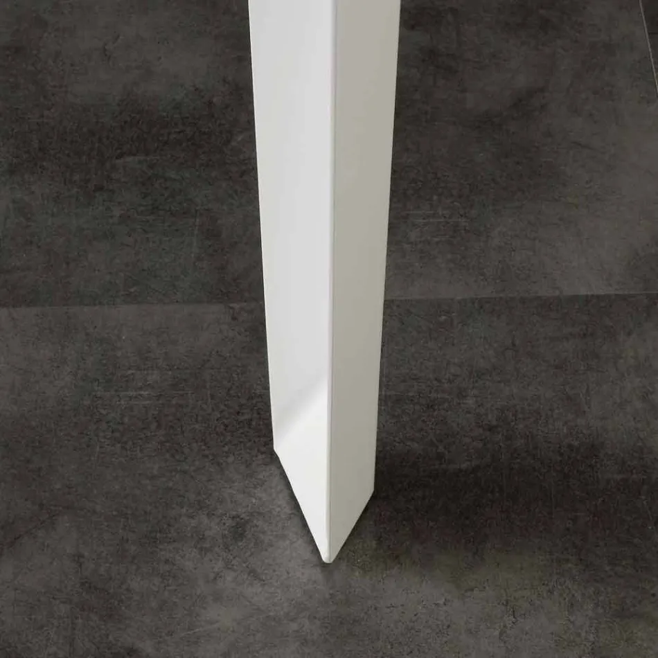 Udtrækkeligt bord med moderne hærdet glasplade Baltimora Viadurini