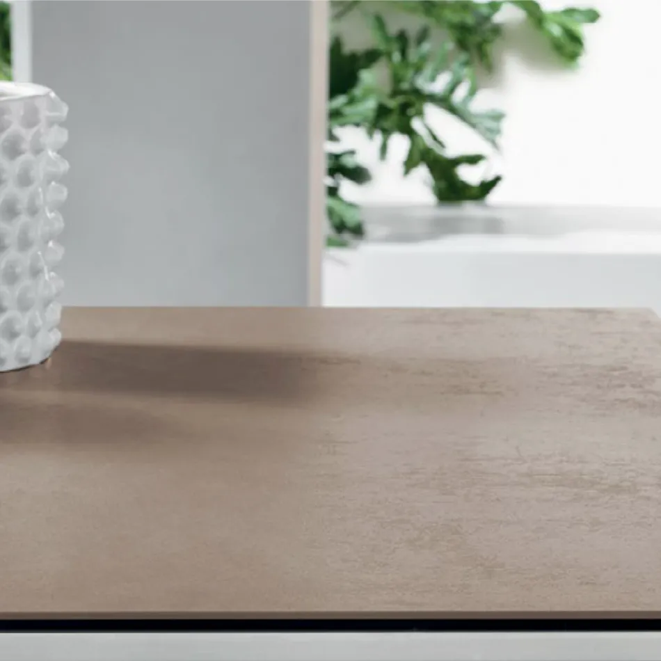 Fokos Terra Udtræksbord med Glaskeramikbordplade - Anis Viadurini