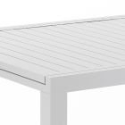Udtrækkeligt havebord med hvid aluminiumsplade og fod - Parler Viadurini