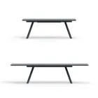 Udtrækkeligt havebord i galvaniseret stål Fremstillet i Italien - Brienne Viadurini