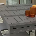 Udtrækkeligt havebord lavet udelukkende af aluminium - Sheet Viadurini