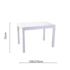 Udtrækkeligt havebord lavet udelukkende af aluminium - Sheet Viadurini