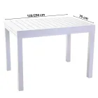 Udtrækkeligt havebord lavet udelukkende af aluminium - Sheet Viadurini