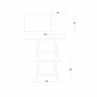 Udtrækkeligt spisebord i træ og metal op til 280 cm - Gallotto Viadurini