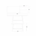 Udtrækkeligt spisebord i træ og metal op til 280 cm - Gallotto Viadurini