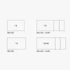 Udtrækkeligt stuebord med melaminplade og metalben - Shaila Viadurini