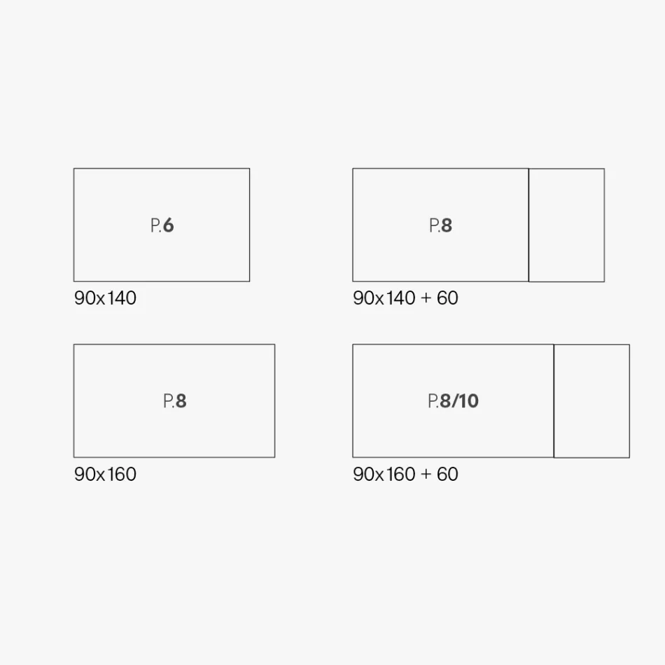 Udtrækkeligt stuebord i melamin Made in Italy - Ondine Viadurini