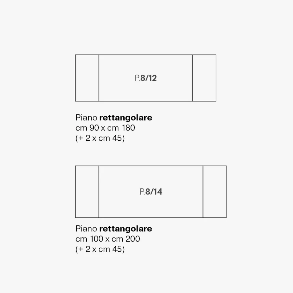 Udtrækkeligt stuebord i metal og glaskeramik Fremstillet i Italien - Meluso Viadurini