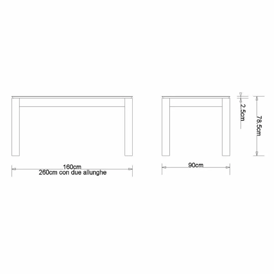 Udvideligt designbord i fast eg, lavet i Italien, Frank Viadurini