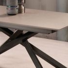 Udtrækkeligt designbord med metalben, Lucera Viadurini