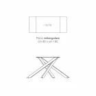 Udvidelig keramisk glas design bord lavet i Italien, Dionigi Viadurini