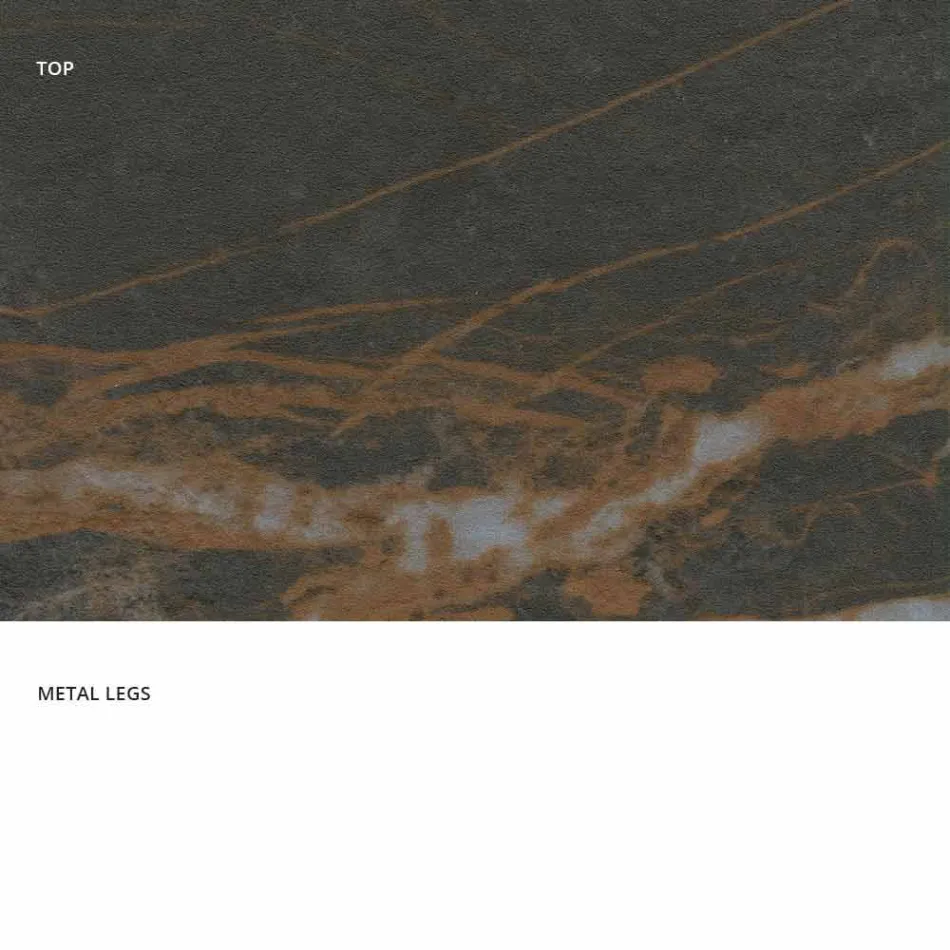 Udvidelig keramisk glas design bord lavet i Italien, Dionigi Viadurini