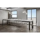 Udtrækkeligt bord af moderne design i melamintræ - Badesi Viadurini