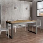 Udtrækkeligt bord af moderne design i melamintræ - Badesi Viadurini