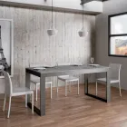 Udtrækkeligt bord af moderne design i melamintræ - Badesi Viadurini