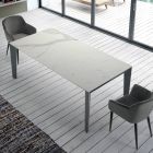 Udtrækkeligt bord op til 14 sæder i keramik og stål fremstillet i Italien – halvfjerdserne Viadurini