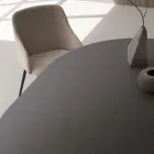 Udtrækkeligt bord op til 180 cm rundt lamineret Hpl lavet i Italien - Bastiano Viadurini