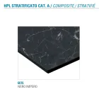 Udtrækkeligt bord op til 180 cm rundt lamineret Hpl lavet i Italien - Bastiano Viadurini