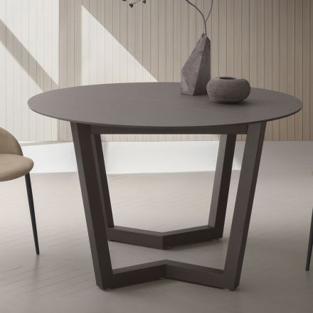 Udtrækkeligt bord op til 180 cm rundt Hpl lamineret lavet i Italien - Bastiano Viadurini