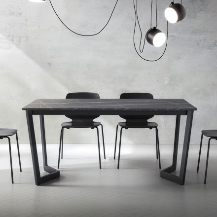 Udtrækkeligt bord Op til 238 cm metal og farvet Hpl Fremstillet i Italien - Pablito Viadurini