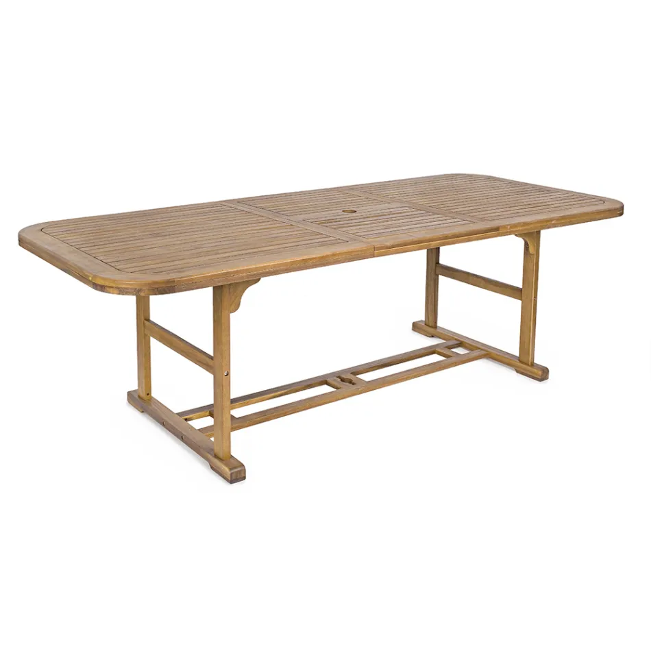 Udtrækkeligt træhavebord op til 240 cm, fra Design - Roxen Viadurini