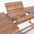 Udtrækkeligt træhavebord op til 240 cm, fra Design - Roxen Viadurini