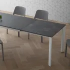 Udtrækkeligt bord Op til 240 cm Top i Laminam Made in Italy - Filiberto Viadurini