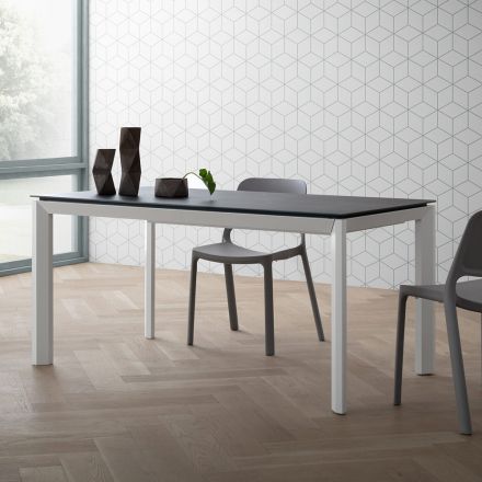 Udtrækkeligt bord Op til 240 cm Top i Laminam Made in Italy - Filiberto Viadurini