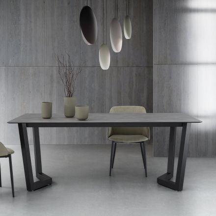 Udtrækkeligt bord Op til 300 cm metalunderstell lavet i Italien - Bastiano Viadurini