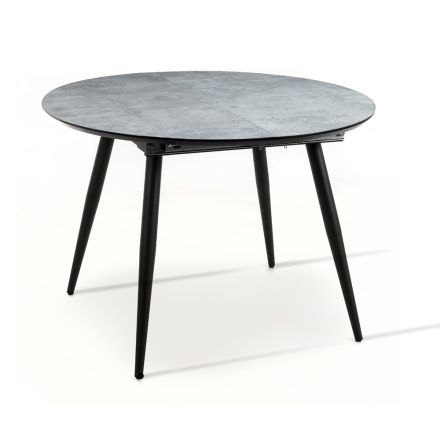Udtrækkeligt bord op til 150 cm med melaminplade og metalbund - Iberia Viadurini