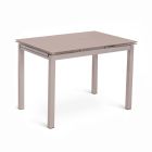 Udtrækkeligt bord op til 170 cm med glasplade og metalbund - Apple Viadurini