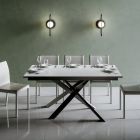 Udtrækkeligt bord op til 2 meter i træ og jern Lavet i Italien - Gattix Viadurini