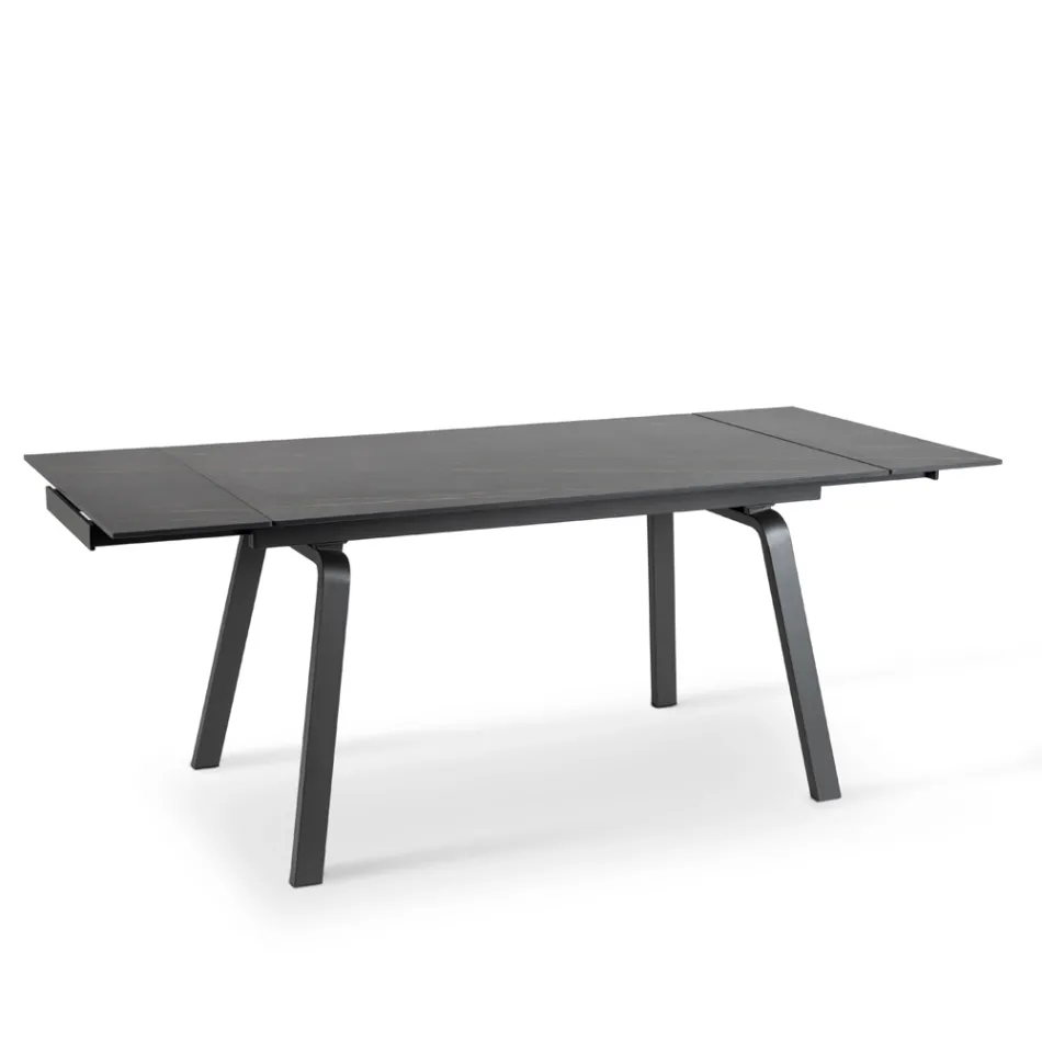 Udtrækkeligt bord op til 200 cm i Marble Effect Sinter Stone - Ananas Viadurini