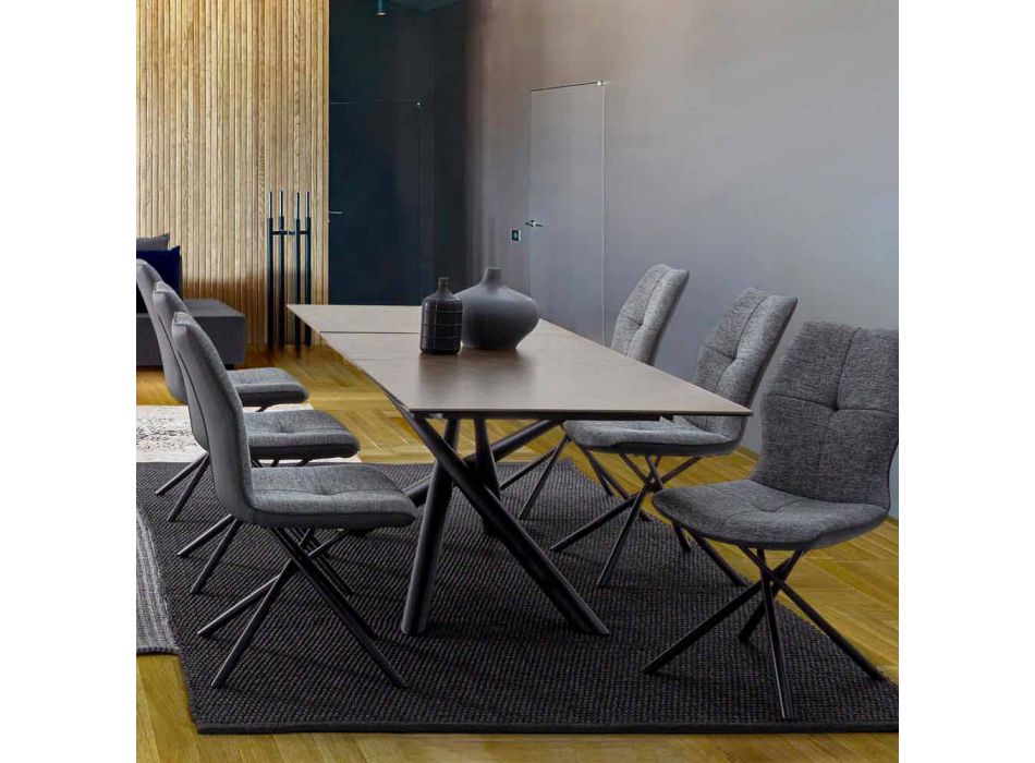 Forlængeligt bord Op til 220 cm i keramik og stålhæmning - Brianza Viadurini