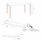 Udtrækkeligt bord Op til 238 cm i laminat og metal fremstillet i Italien - Remigio Viadurini